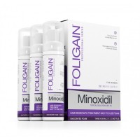 FOLIGAIN 2% MINOXIDIL пяна за жени против косопад и оплешивяване 3х60мл - 3 Month Supply