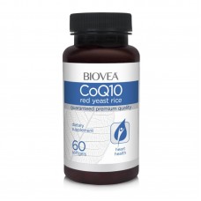 Biovea CoQ10 60mg & Red Yeast Rice - Коензим Q10 + Дрожди от Червен Ориз