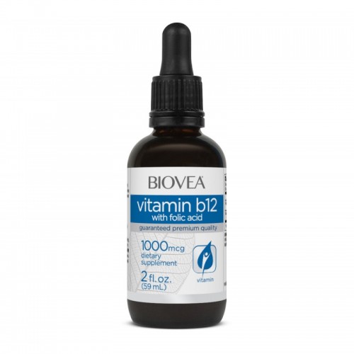 Biovea Vitamin B12 with Folic Acid Drops - Витамин B12 + Фолиева Киселина